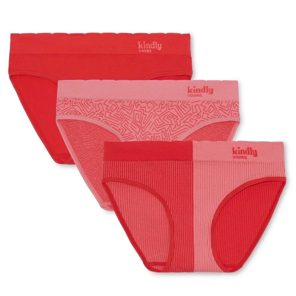 Kindly Yours Women's Seamless Bikini Underwear, 3-Pair.
LG  ~ poppy red ~ NWOT ~
